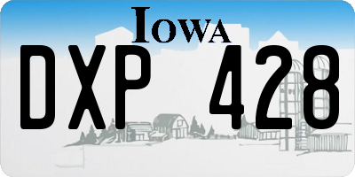 IA license plate DXP428