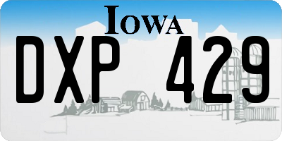 IA license plate DXP429