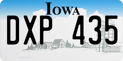 IA license plate DXP435
