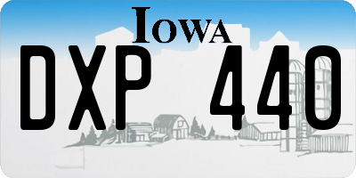 IA license plate DXP440