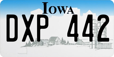 IA license plate DXP442