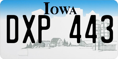 IA license plate DXP443