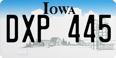IA license plate DXP445