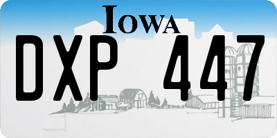 IA license plate DXP447