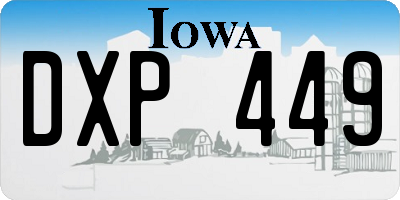 IA license plate DXP449