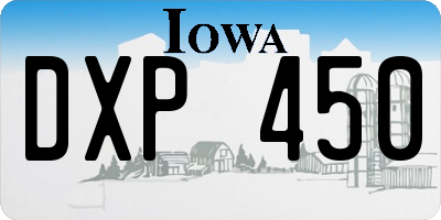 IA license plate DXP450