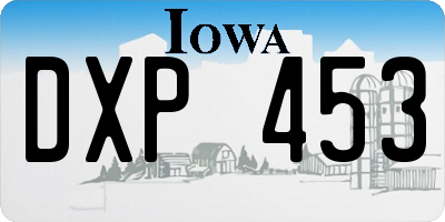 IA license plate DXP453