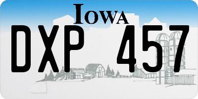 IA license plate DXP457