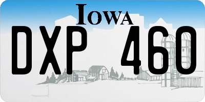 IA license plate DXP460