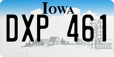 IA license plate DXP461