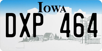 IA license plate DXP464