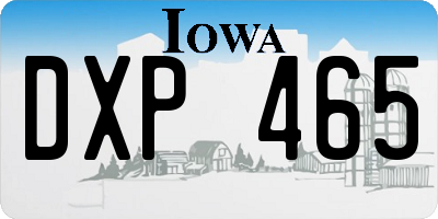 IA license plate DXP465