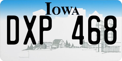 IA license plate DXP468