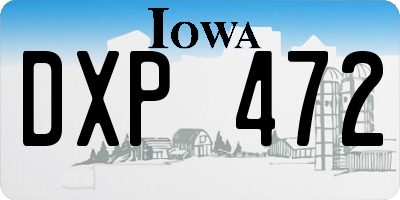 IA license plate DXP472