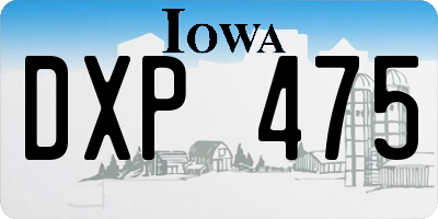 IA license plate DXP475