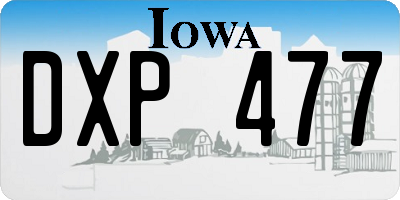 IA license plate DXP477