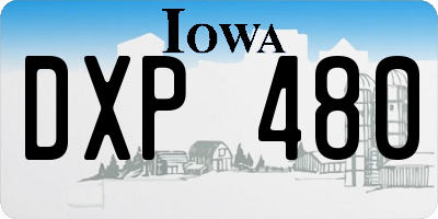 IA license plate DXP480