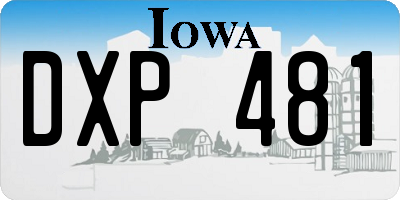 IA license plate DXP481