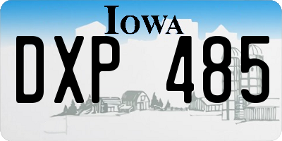 IA license plate DXP485