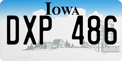 IA license plate DXP486