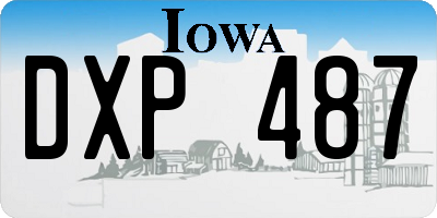 IA license plate DXP487