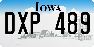 IA license plate DXP489