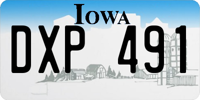 IA license plate DXP491