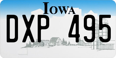 IA license plate DXP495
