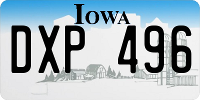 IA license plate DXP496