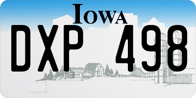 IA license plate DXP498