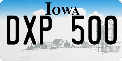 IA license plate DXP500