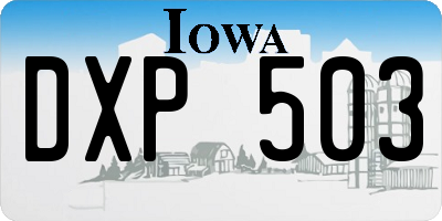 IA license plate DXP503