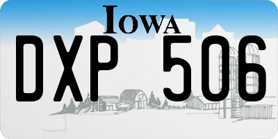 IA license plate DXP506