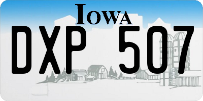 IA license plate DXP507