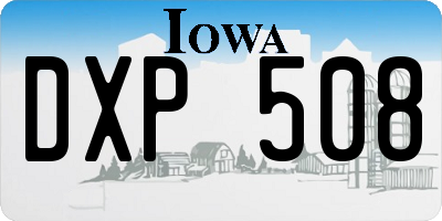 IA license plate DXP508