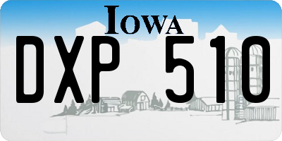 IA license plate DXP510