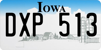 IA license plate DXP513