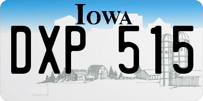 IA license plate DXP515
