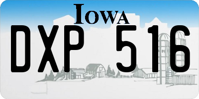 IA license plate DXP516