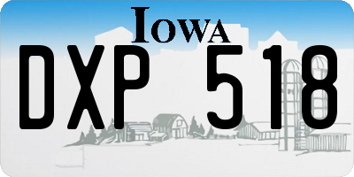 IA license plate DXP518