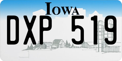 IA license plate DXP519