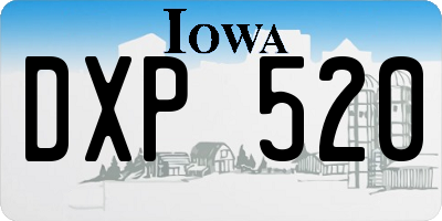 IA license plate DXP520