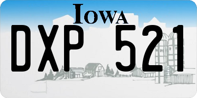 IA license plate DXP521