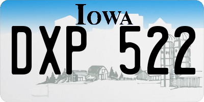 IA license plate DXP522