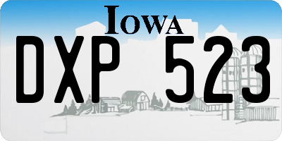 IA license plate DXP523