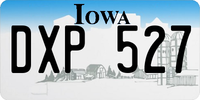 IA license plate DXP527