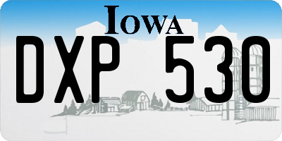 IA license plate DXP530