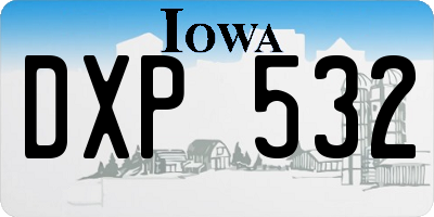 IA license plate DXP532