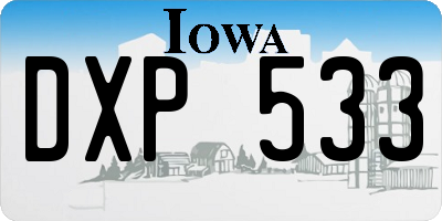 IA license plate DXP533