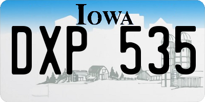 IA license plate DXP535